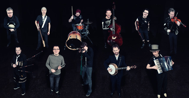 Collage of Treacherous Orchestra who will be performing at Gigha Music Festival 2014 Photo Collage of Treacherous Orchestra